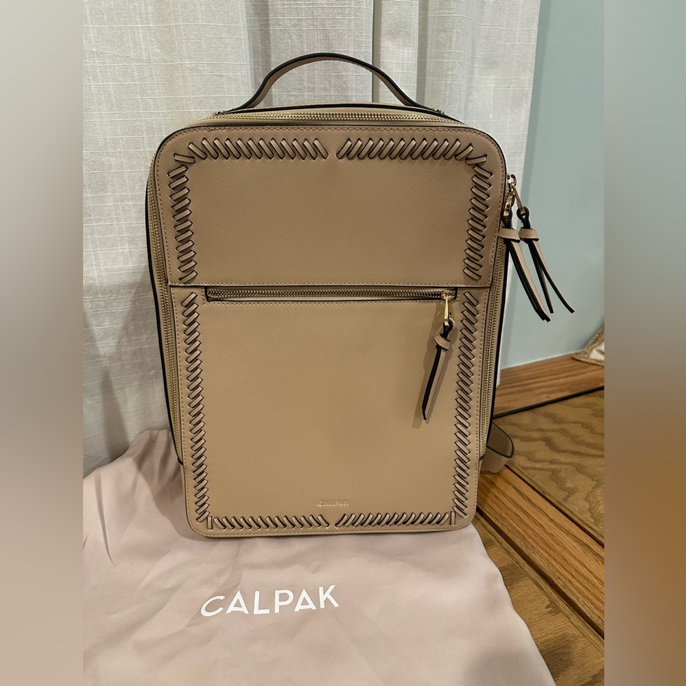Calpak Kaya 15 inch Laptop Backpack with Whipstitch Trim Like New